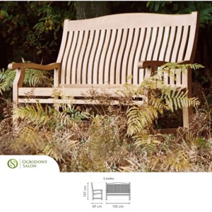 Ogrodos Zahradní dřevěná lavice Teak 150 cm: teak