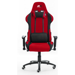 Herní židle k PC Sracer R1 s područkami nosnost 130 kg červená-černá