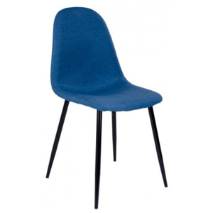 Jídelní židle STOCKHOLM modrá / černá podnož House Nordic 1001114