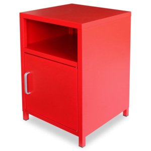 Noční stolek, 35x35x51 cm, červený