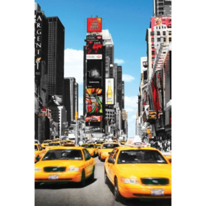 Plakát New York - Yellow Cabs Portrait