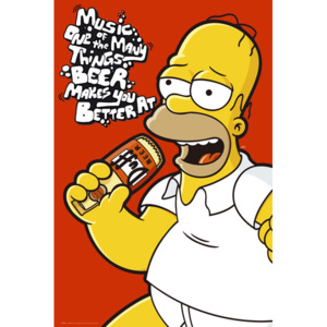 Plakát The Simpsons - Homer Music
