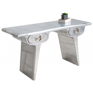 INV Psací stůl VEGA 120cm stříbrný vintage