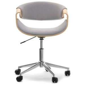 Kancelářská židle BRAD šedá, dub
