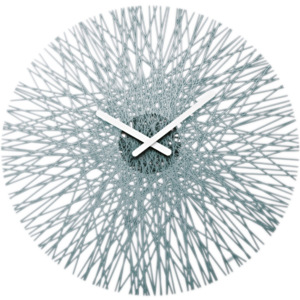 Nástěnné hodiny Koziol Silk plast antracitové 45cm