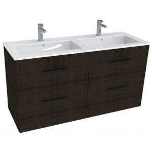 Jika Cube Skříňka s dvojumyvadlem 120 tmavý dub H4536621763021