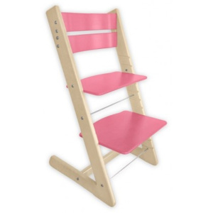Klasik rostoucí židle Buk - růžová