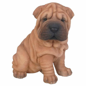 Štěně Shar Pei sedící polyresin