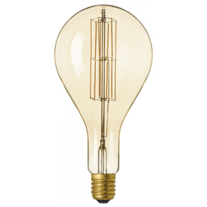 Calex Giant Splash Lamp, designová filament žárovka se zlatým sklem, 11W LED 2100K E40 stmívatelná, výška 32cm