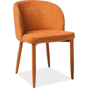 Casarredo Jídelní čalouněná židle CARLOS oranžová
