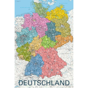 Plakát Map Of Germany