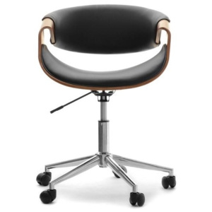 Kancelářská židle BRAD černá, ořech