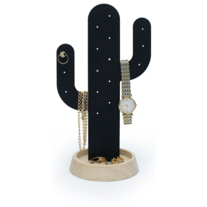 Stojánek na šperky MORE OVER Cactus, černý