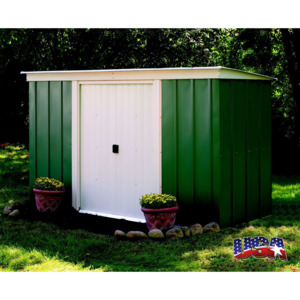 Kovový zahradní domek ARROW PT 104 (3,41 m2) zelený