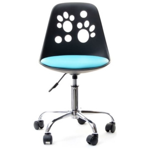 Otočná židle pro děti PETS Černo-modrá