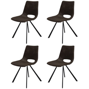 Designová židle Izabella / tmavě hnědá-černá