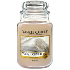 Svíčka ve skleněné dóze Yankee Candle Hřejivý kašmír, 623 g