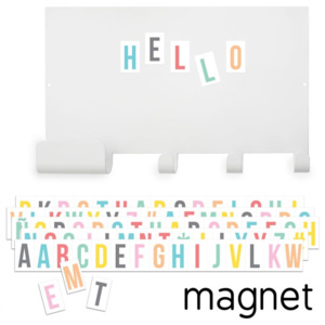 Tresxics Magnetická tabule s věšákem a barevnými písmeny