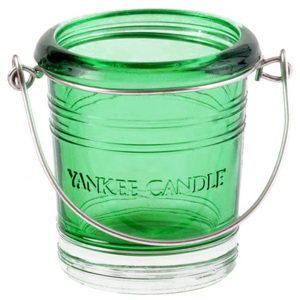 Yankee Candle – Glass Bucket svícen na votivní svíčku, zelený