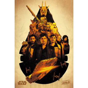 Plakát, Obraz - Solo: A Star Wars Story -Millennium Falcon Montage, (61 x 91,5 cm)