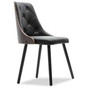 Jídelní židle ELOMA černá/šedý dub