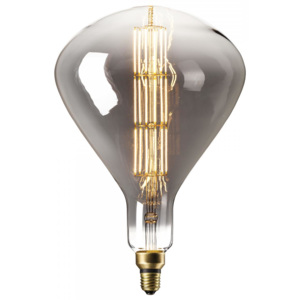 Calex Sydney XXL, designová filament žárovka s kouřovým sklem, 8W LED 2200K E27 stmívatelná, výška 38,8cm