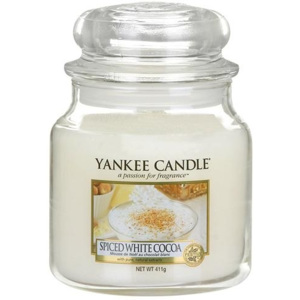 Svíčka ve skleněné dóze Yankee Candle Bílé kakao s kořením, 410 g