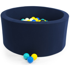 Misioo Danish Design Bazének tmavě modrý s 200ks míčků Velikost: 90 x 30 cm, Přidat míčky: + 50 ks