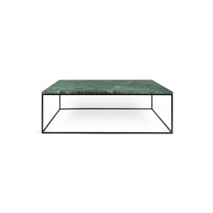 TH Konferenční stolek GLAIMES MRAMOR 120 cm (Zelený mramor, černé nohy)