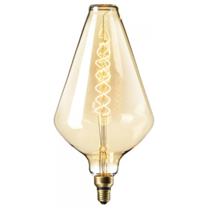 Calex Vienna XXL, designová filament žárovka se zlatým sklem, 6W LED 2200K E27 stmívatelná, výška 39cm