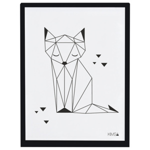 Lilipinso Plakát Fox Black and White 40 x 30 cm