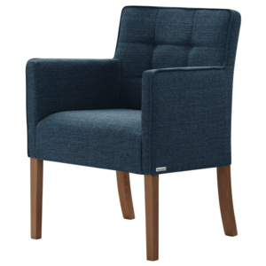 Modrá židle s tmavě hnědými nohami z bukového dřeva Ted Lapidus Maison Freesia