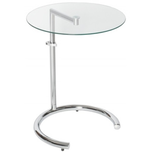 INV Odkládací stolek Cetel 50-70cm stříbrný