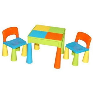 TEGA Dětská sada stoleček a dvě židličky multi color