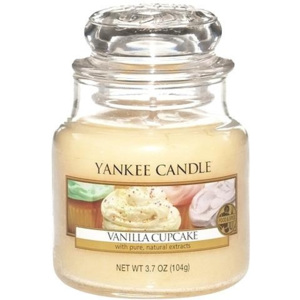 Svíčka ve skleněné dóze Yankee Candle Vanilkový košíček, 104 g