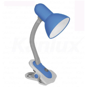 Stolní lampa s klipem Kanlux Suzi 07152 modrá