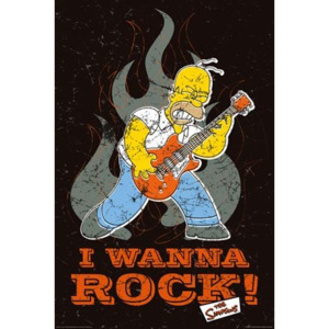 Výprodej - Plakát Simpsons - Wanna Rock