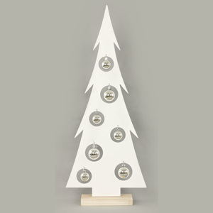 Autronic Stromeček, vánoční kovová dekorace s plastovými koulemi