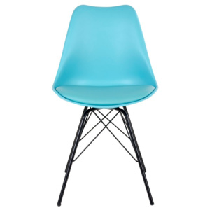 Sada 2 světle modrých jídelních židlí s podsedákem House Nordic