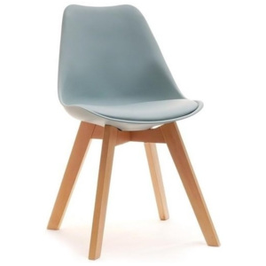 Židle DELIN CLASSIC modrá, buk