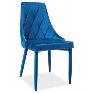 Casarredo Jídelní čalouněná židle TRIX VELVET modrá