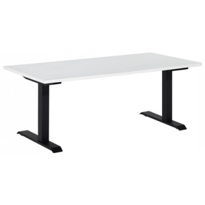 Elektricky nastavitelný psací stůl 160x80 cm bílý-černý UPLIFT