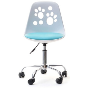 Otočná židle pro děti PETS Bílo-modrá