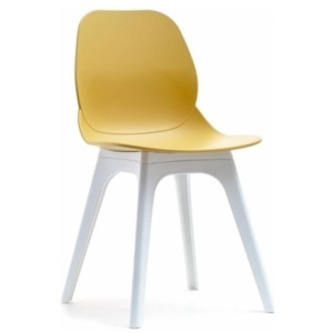 Moderní jídelní židle SWEN Hořčicově žlutá