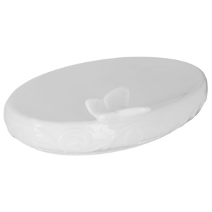 Bílá miska na mýdlo z porcelánu Premier Housewares, 17 x 12 cm