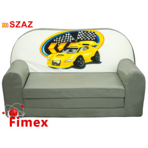 Dětská pohovka FIMEX auto šedá
