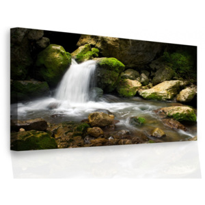 Obraz- vodopád v krajině (90x60 cm) - InSmile ®