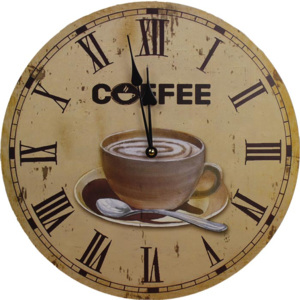 Hodiny pr. 34 cm - Coffee, 355080