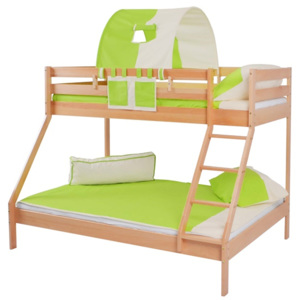 Patrová postel do dětského pokoje MAXIM 200x90/200x140 buk masiv přírodní