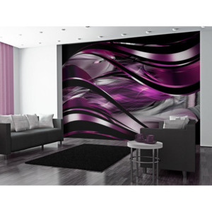 * Fialová abstraktní tapeta na zeď (150x105 cm) - Murando DeLuxe